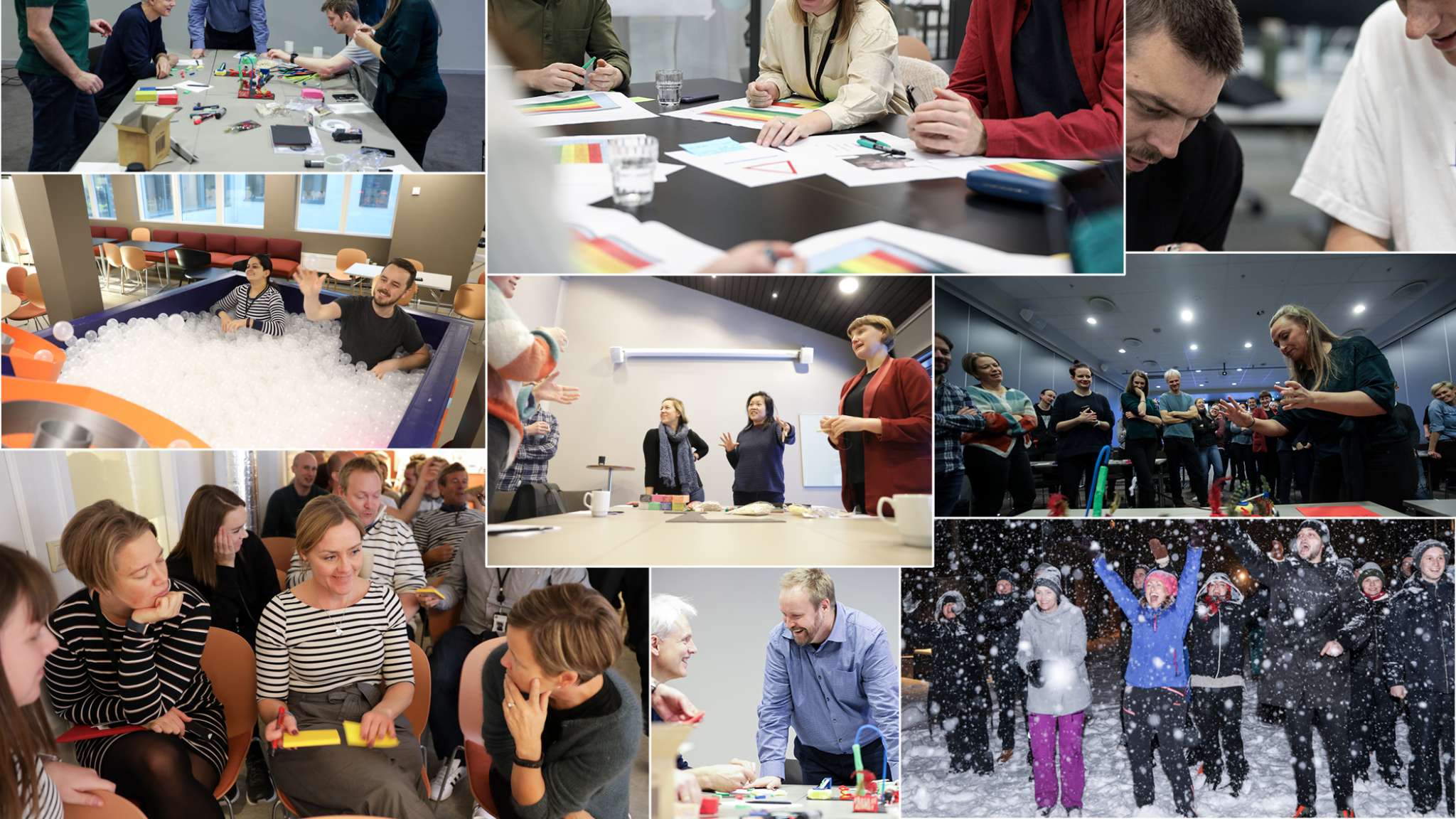 Collage med bilder av ansatte i Oslo Origo